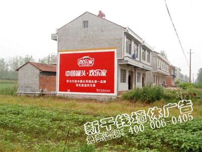 荊州墻體廣告歡樂(lè)家罐頭