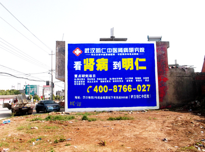 明仁腎病醫(yī)院湖北墻體廣告